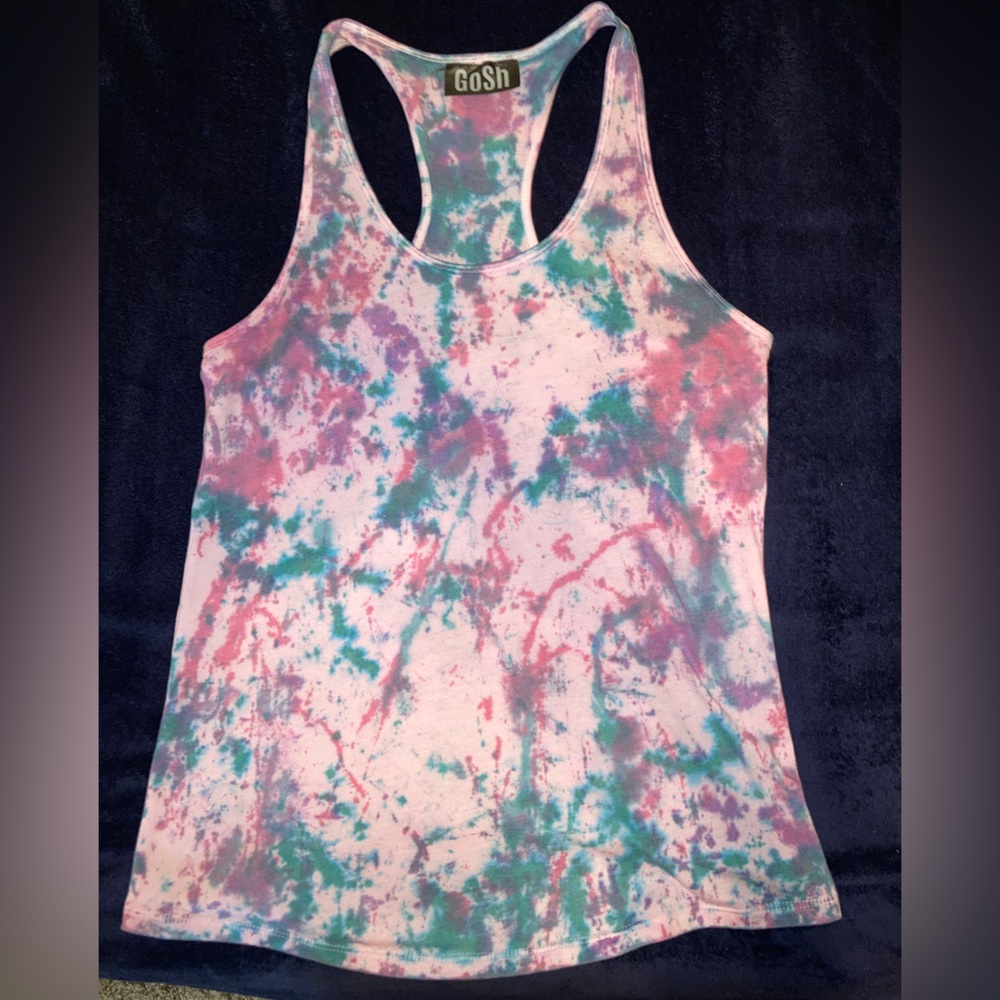 Hand Tie Dye Razorback Tank Top